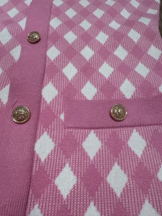 Endless Rose Pink Diamond Knit Sweater Dress - Picture 3 of 8